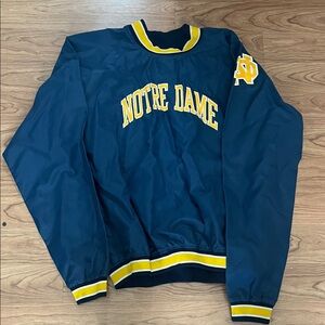 Notre Dame Windbreaker Jacket - Navy and Yellow vintage Champion size XXL